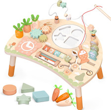 Tavolo Multiattivita Bambini Giochi Montessori 1 2 3 Anno, 9-In-1 Tavolino Bambi