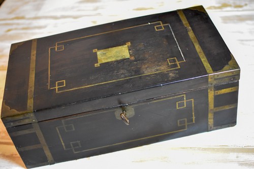 Antico forziere legno - antico,