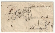 Storia Postale - busta da Lima a Bordeaux "voie de Panama" con vari transiti