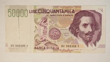1992 ITALY 50,000  LIRE BANK
