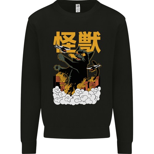 Catzilla divertente mostro - mostro, di