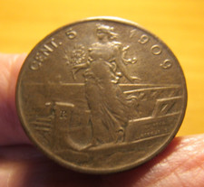 5 centesimi 1909 italia su prora bb+