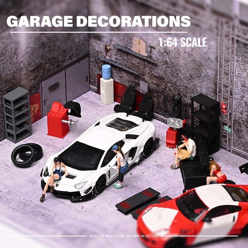 12pc diorama 64 garage - de,