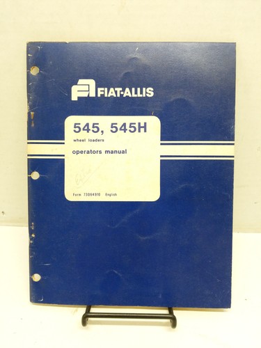 Fiat allis manuale operatore - manuale,