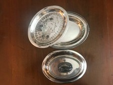 LEGUMIERA OVALE CON COPERCHIO IN OLD SHEFFIELD INGLESE VICTORIANA ANTICA