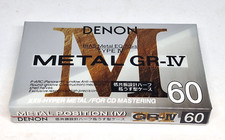 DENON METAL GR-IV 60 Nastro audiocassetta vuoto (sigillato) NOS! Nuovo