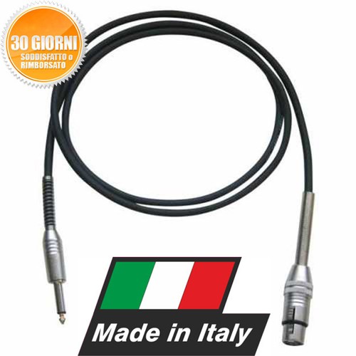 Cavo audio microfono - jack, 6,3