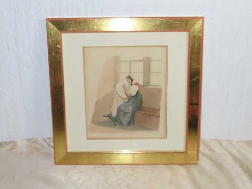 Acquerello donna con - ",