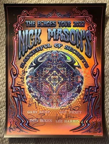 Nick mason poster foil firmato - mason,