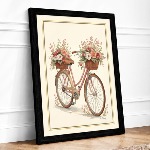 Bicicletta con cesti fiori - con, di