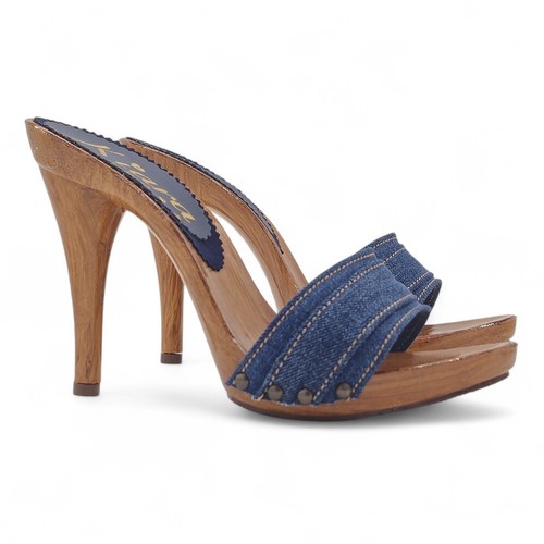 Zoccoli denim tacco - zoccoli, 12