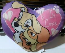 PELUCHE CUORE WALT DISNEY VINTAGE HEART LILLI E IL VAGABONDO LADY TRAMP LOVE DOG
