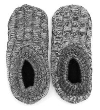 Calzini pantofole foderati in sherpa a maglia con cavo per macchina termica, suola antiscivolo