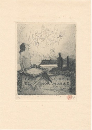 Exlibris bookplate incisione - bookplate,