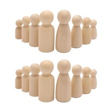  50 pezzi di una scatola bambola pittura incompiuta bambola di legno artigianato