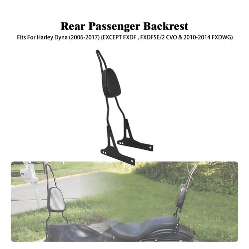 Black passenger backrest - black, sissy