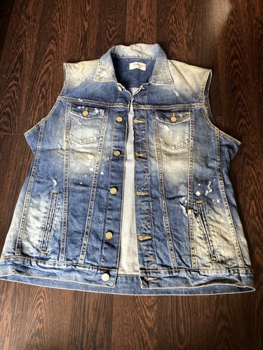 Xagon man denim vest xxl - vest,