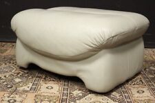 Grande bellissimo Pouf / Puff / Pouff / pelle verde chiaro / vintage / inglese