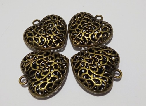 2pz charms ciondoli cuore - , 3d