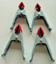 MORSETTO MORSETTI PINZA PINZE A MOLLA IN ACCIAIO 4 PEZZI 10 CM