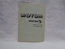 MOTOM NOVA 3 LIBRETTO ISTRUZIONI PER  USO E MANUTENZIONE