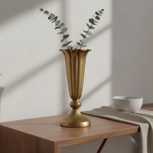 Vaso metallico dorato finitura - vaso,