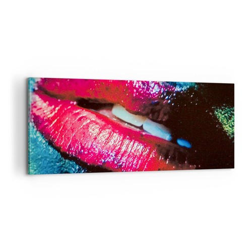 Quadro tela 100x40cm labbra - tela,