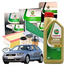 Kit Tagliando Castrol 4 Filtri + 5L Olio EDGE 5W30 LL III AUDI A3 8P1 1.9 TDI