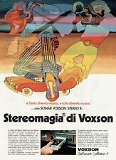 VOXSON SONAR STEREO 8 ANNI 70 ANNO 1973 PUBBLICITÀ ADVERTISING WERBUNG