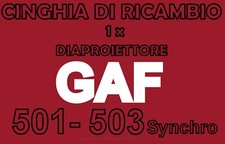 ★CINGHIA DI RICAMBIO MOTORE 1 x DIAPROIETTORE GAF 501 - 503 Synchro ★