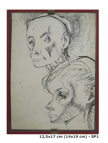 Disegno vintage ritratto - disegno, volti