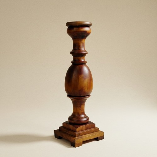 Candeliere colonna legno - colonna, in
