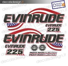 Adesivi calandra motore marino fuoribordo Evinrude 225 HO ficht gommone barca