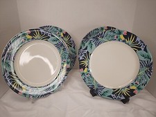 Vitromaster Stoneware Key Largo Set Of 4 Dinner Plates 10 1/2" USED 1990