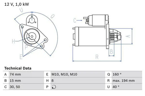 Motorino avviamento senso - di,