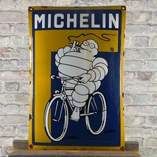 Insegna smaltata MICHELIN 23,6x15,7" (60x40 cm) Big Street Service Pneu inseg...