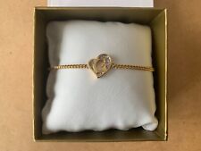 Bracciale Guess in acciaio dorato con cuore, nuovo