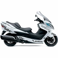 10 ADESIVI GRAFICA CARENA NERO PER SUZUKI 400 AN BURGMAN 2006-2013