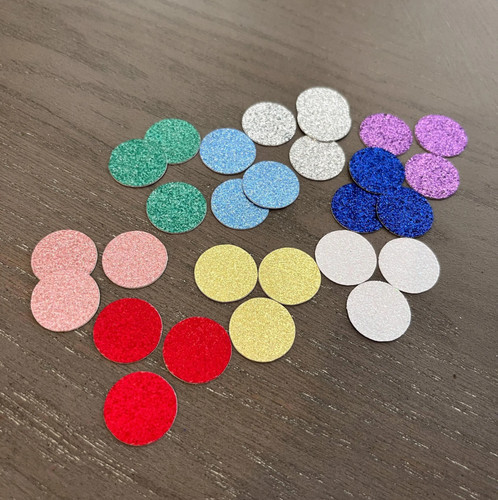 Circle glitter confetti table - circle,