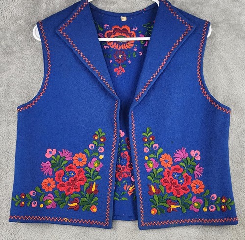 Gilet ricamato floreale donna