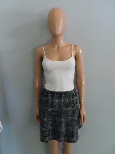 Minigonna chanel grigio nero - minigonna, grigio/nero