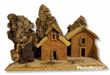 I100374 Presepe - Casette in legno sughero e cartone - 25x15 cm