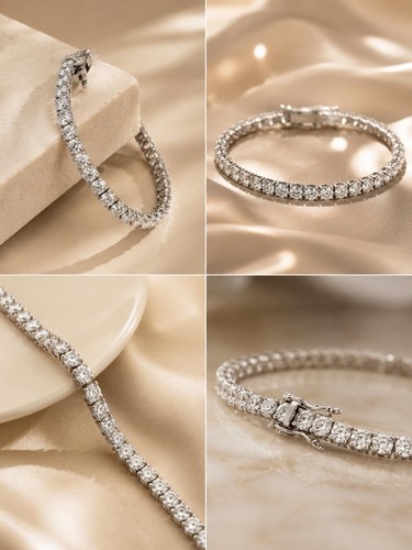 Bracciale tennis con diamanti