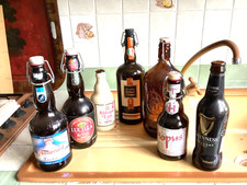 BOTTIGLIE BIRRA DA COLLEZIONE VUOTE LOTTO 7 PEZZI