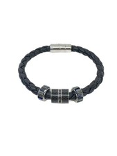 Swarovski Bracelet Leather Blk