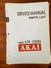 Akai AM-2200 Amplificatore Manuale di servizio *Originale*