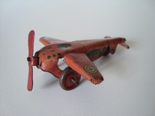 Antico giocattolo in latta - aeroplano (rosso) - ALEMANNI Italy