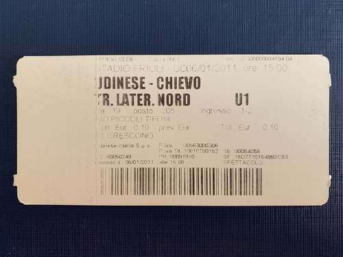 Biglietto stadio ticket - stadio,