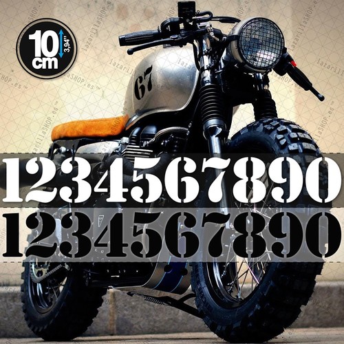 Numeros stencil cafe - 2x, racer