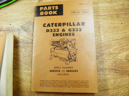 Libretto ricambi motore cat - libretto,